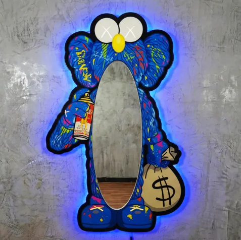 KAWS Graffiti Blue Mirror 140*60 cm