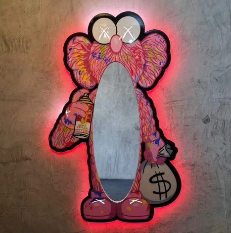 Graffiti Pink KAWS Mirror 140*60 cm
