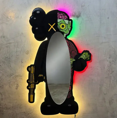 KAWS Black Anatomy Mirror 140*60 cm
