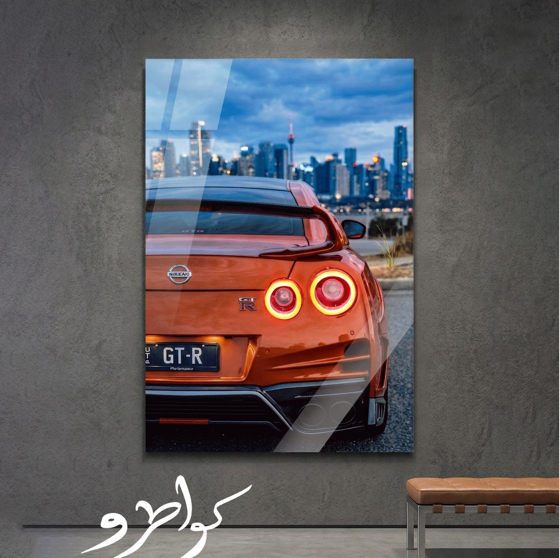 nissan GTR wall poster LED 12V lumiere